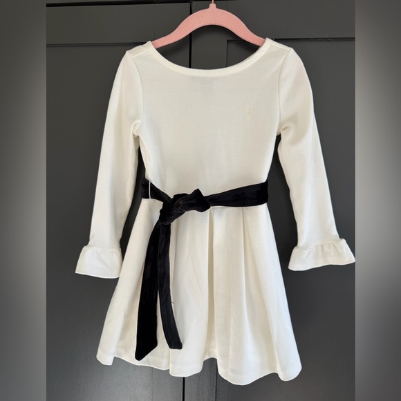 Polo Ralph Lauren Other - Polo Ralph Lauren | Cream Dress Velvet Belt | 3Y | Pleat skirt | Ruffle cuff